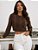 Blusa Cropped Tricot Trança Pontão - Imagem 1