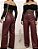 Calça Feminina De Couro Pantalona - Imagem 6