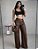 Calça Feminina De Couro Pantalona - Imagem 1