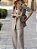 Conjunto de Terno Leve Xadrez Blazer e Calça Pantalona - Imagem 5