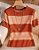 Camiseta Casual de Manga Curta Gola Redonda Listrada Bloco de Cores - Imagem 6