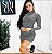 Vestido Pied poule gola alta - Imagem 1