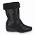 Bota Feminina Piccadilly Maxi Cano Médio Anabela Médio Preto 117110 - Imagem 4