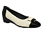 Sapato Anabela Médio Off White com Preto Piccadilly 379004 - Imagem 1