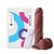 Prótese com Vibro Externo 19X4,4cm com Escroto e Ventosa | Pênis Realístico Cores - Imagem 4