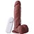 Prótese com Vibro Externo 19X4,4cm com Escroto e Ventosa | Pênis Realístico Cores - Imagem 3