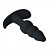 Plug Anal Escalonado Silicone 9,4Cm x 2,4cm Black Preto - Imagem 1