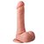 Prótese 17,5x3,5cm com Escroto e Ventosa Realística Maciça SoulSex - Imagem 1