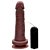 Prótese com Vibro Externo 17 X 3,5cm com Ventosa Marrom | Pênis Realístico - Imagem 3