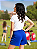 Short Saia Juvenil Helanca Azul Royal - Imagem 3