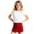 Short Saia Infantil Helanca Vermelho - Imagem 1