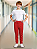 Calça Helanca Infantil Vermelho - Imagem 2