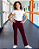Calça Bailarina Infantil Vinho - Imagem 2