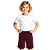 Bermuda Helanca Infantil Vinho - Imagem 1