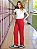Calça Helanca Juvenil Vermelho - Imagem 3