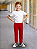 Calça de Moletom Infantil Vermelho - Imagem 2