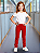 Calça de Moletom Infantil Vermelho - Imagem 3