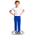 Calça de Moletom Infantil Azul Royal - Imagem 1