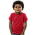 Camiseta Lisa Algodão Colorida Infantil Vermelho - Imagem 1
