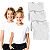 Kit 3 Camisetas Lisa Manga Curta Infantil Poliéster - Imagem 1