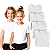 Kit 4 Camisetas Lisas Manga Curta Infantil Poliéster - Imagem 1