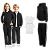 Kit Conjunto de Frio Inverno Roupa Infantil Uniforme Escolar Moletom Preta - Imagem 1