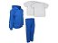 Kit Conjunto de Frio Inverno Roupa Infantil Uniforme Escolar Moletom Azul Royal - Imagem 1