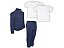 Kit Conjunto de Frio Inverno Roupa Infantil Uniforme Escolar Helanca Azul Marinho - Imagem 2