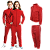 Conjunto Helanca Juvenil Vermelho - Imagem 1