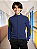 Blusa Helanca Juvenil Azul Marinho Friso Listra Amarelo - Imagem 2