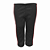 Calça Helanca Infantil Preto Friso Listra Vermelho - Imagem 5