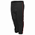 Calça Helanca Infantil Preto Friso Listra Vermelho - Imagem 4
