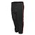 Calça Helanca Juvenil Preto Friso Listra Vermelho - Imagem 4