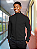 Blusa Helanca Juvenil Preto Friso Listra Vermelho - Imagem 2