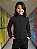 Blusa Helanca Infantil Preto Friso Listra Vermelho - Imagem 3