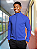 Blusa Helanca Juvenil Azul Royal Friso Listra Vermelho - Imagem 2