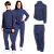 Conjunto Helanca Juvenil Azul Marinho friso vermelho - Imagem 1