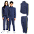 Conjunto Helanca Juvenil Azul Marinho friso listra amarelo - Imagem 1