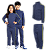 Conjunto Helanca Infantil Azul Marinho friso listra amarelo - Imagem 1