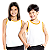 Camiseta Regata Infantil Algodão Gola Amarela - Imagem 1