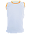 Camiseta Regata Infantil Algodão Gola Amarela - Imagem 7