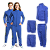 Kit Uniforme Juvenil Azul Royal Friso Amarelo Helanca - Imagem 1