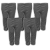 Kit 5 Calças Helanca Escolar Infantil Cinza Chumbo - Imagem 2