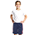 Bermuda Helanca Escolar Infantil com Friso Vermelho - Imagem 2