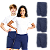 Kit 3 Bermudas Helanca Escolar Juvenil - Imagem 2