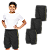 Kit 3 Bermudas Helanca Escolar Infantil com Friso Amarelo - Imagem 3