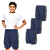 Kit 3 Bermudas Helanca Escolar Infantil com Friso Amarelo - Imagem 2