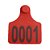Brinco Grande Vermelho Com Marcacao 01 a 250 - Imagem 1