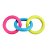 Brinquedo Borracha Argola Tripla (the Pets B - Imagem 1