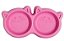 Comedouro Duplo Gato Rosa 500ml (pet Inj - Imagem 2